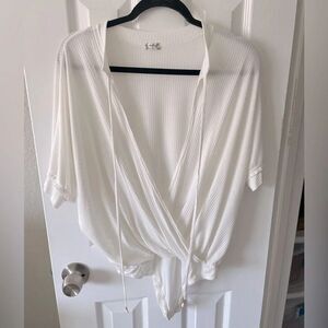 Free People White Bodysuit shirt